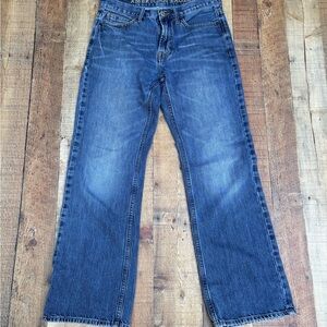 American Eagle Outfitters Men's Dark Blue Bootcut Jeans